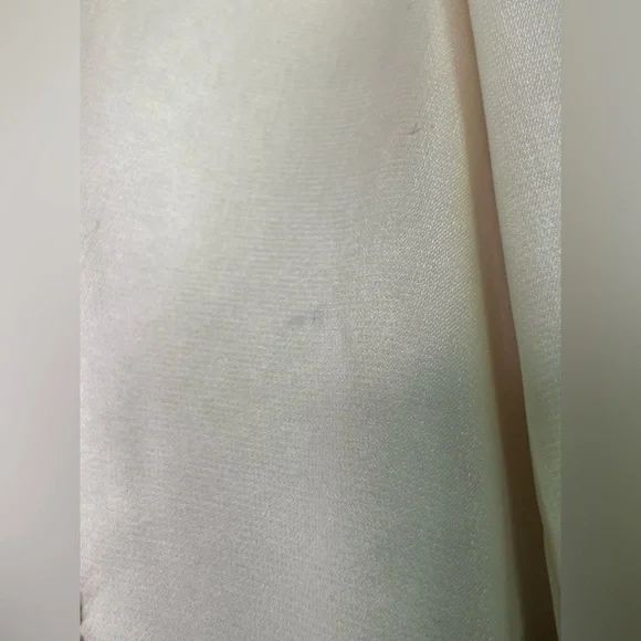 House of De Langhe Vintage Beaded Satin 3/4 Sleeve Blazer Jacket Cream Ivory - Picture 9 of 11